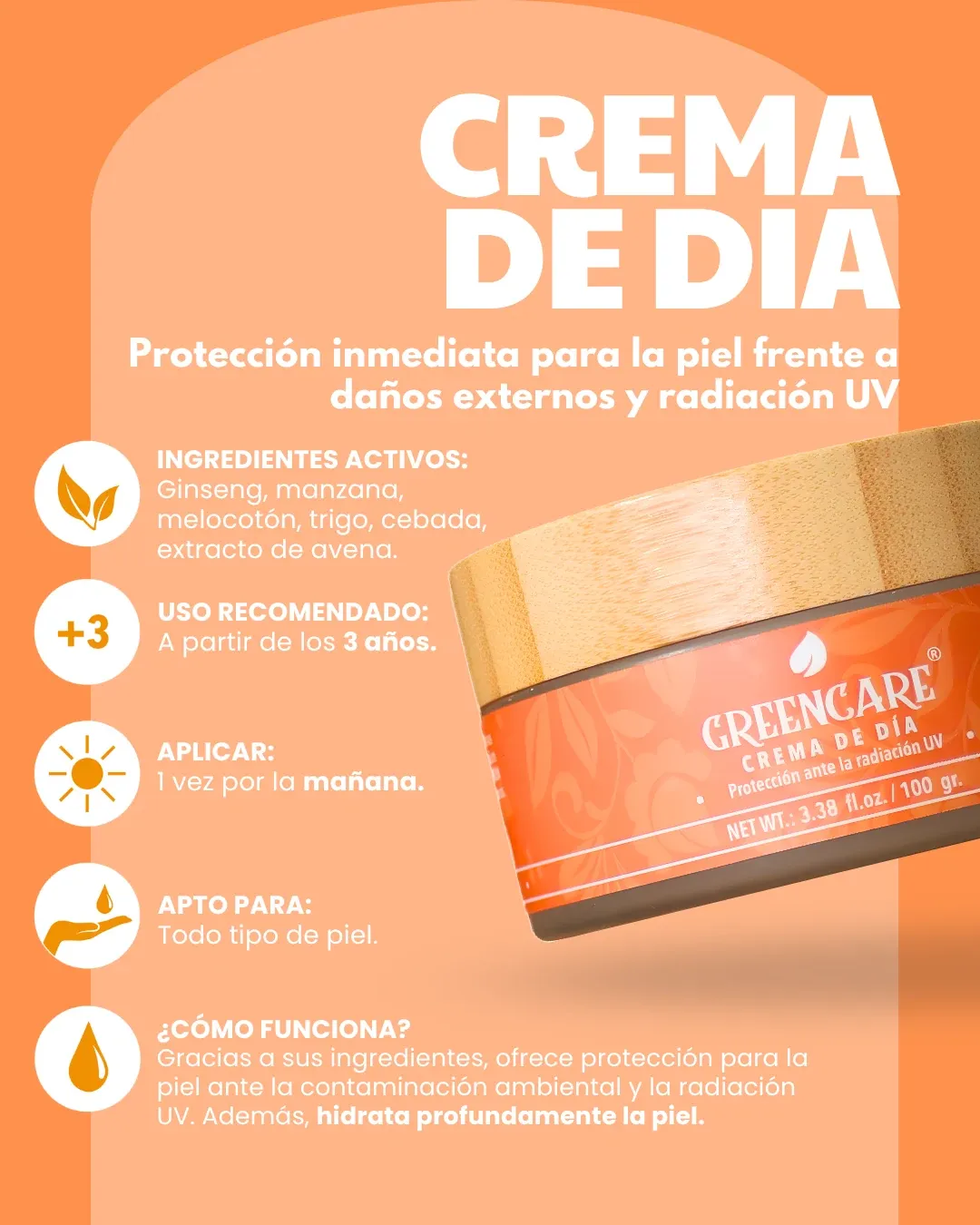 Crema de día Greencare