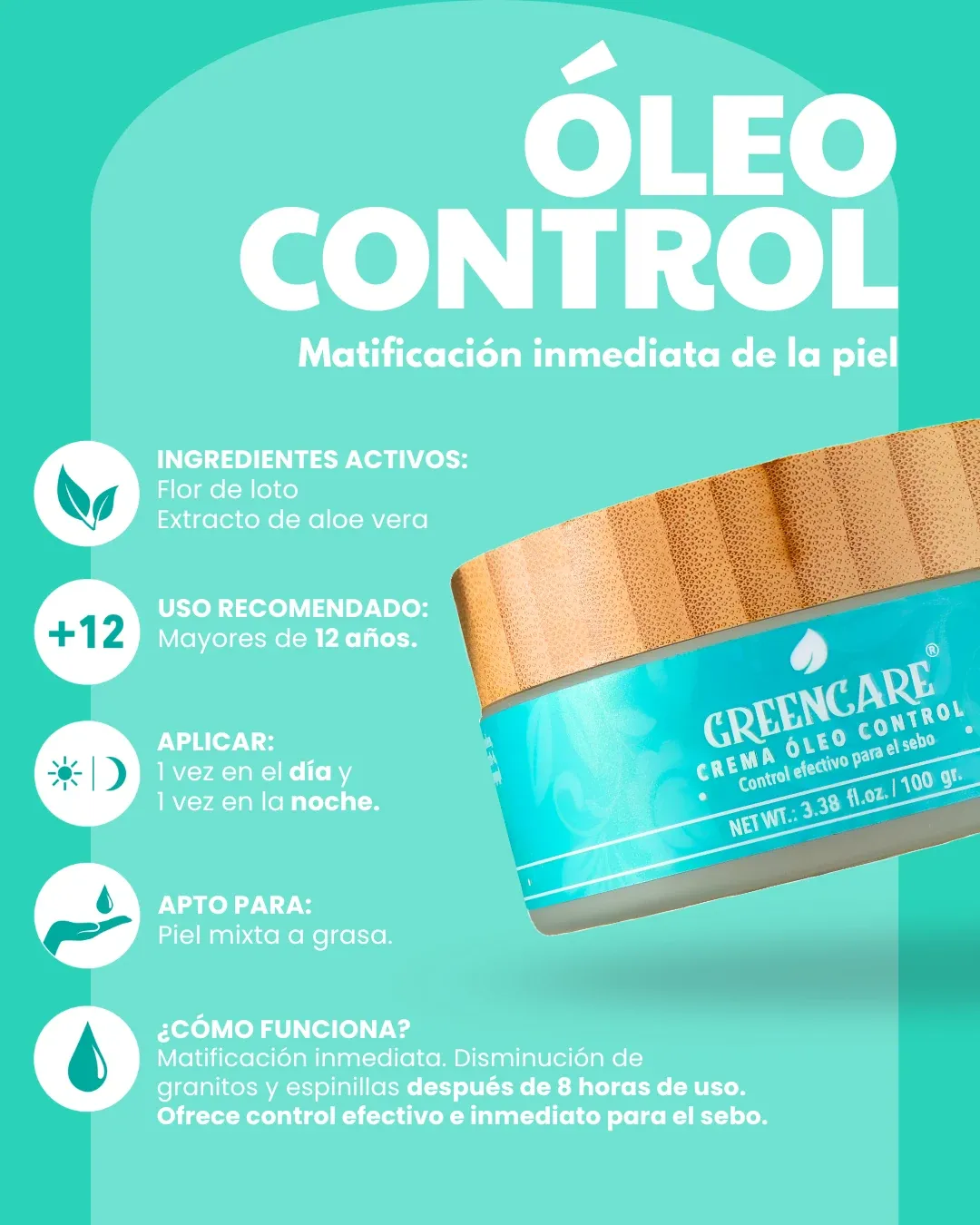 Crema Óleo control Greencare