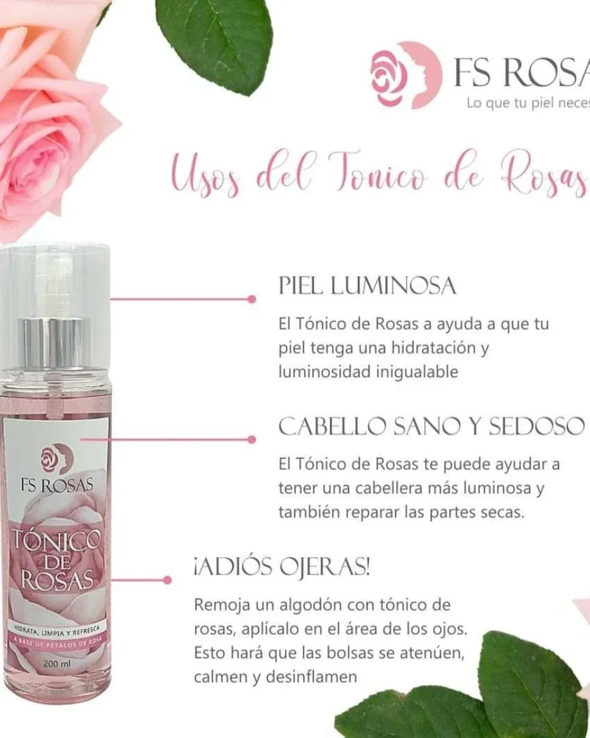 Tónico de Rosas 200 ml FS Rosas